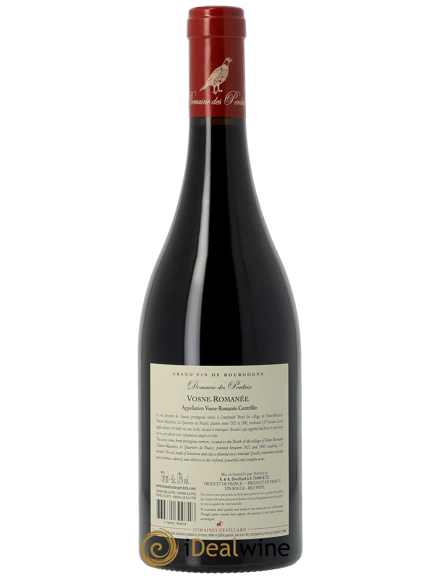 Vosne-Romanée Perdrix (Domaine des)  2021 - Lot de 1 Bouteille