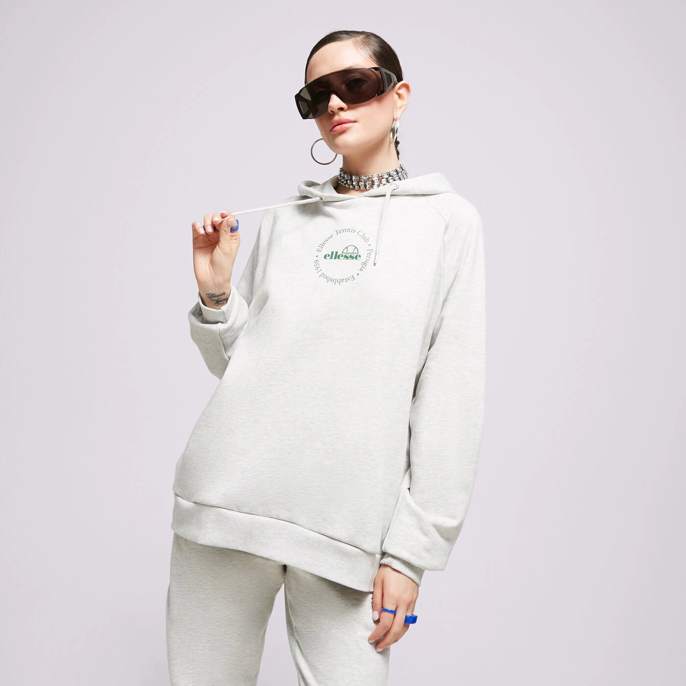 ELLESSE SWEATSHIRT Z KAPTUREM GIARADINI LGREY MRL OH HOODY Grau