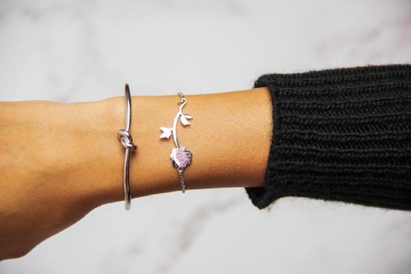 ENGELSINN Armband Schmuck Armreif Edelstahl Silber Knoten inkl. Geschenkbox (1-tlg)