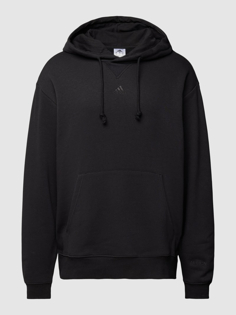 Hoodie mit Känguru-Tasche in schwarz