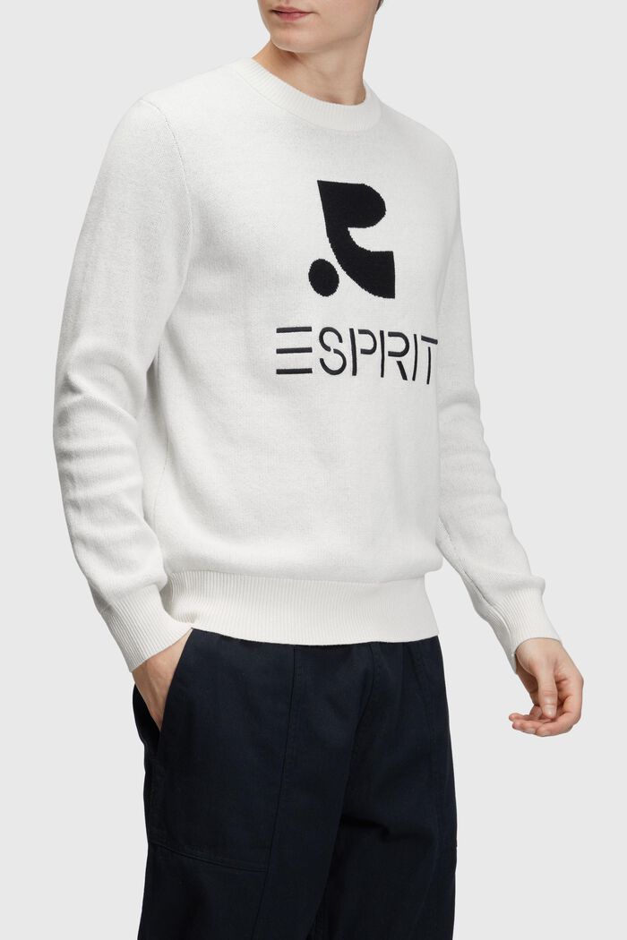 Rundhals-Pullover mit Kaschmir