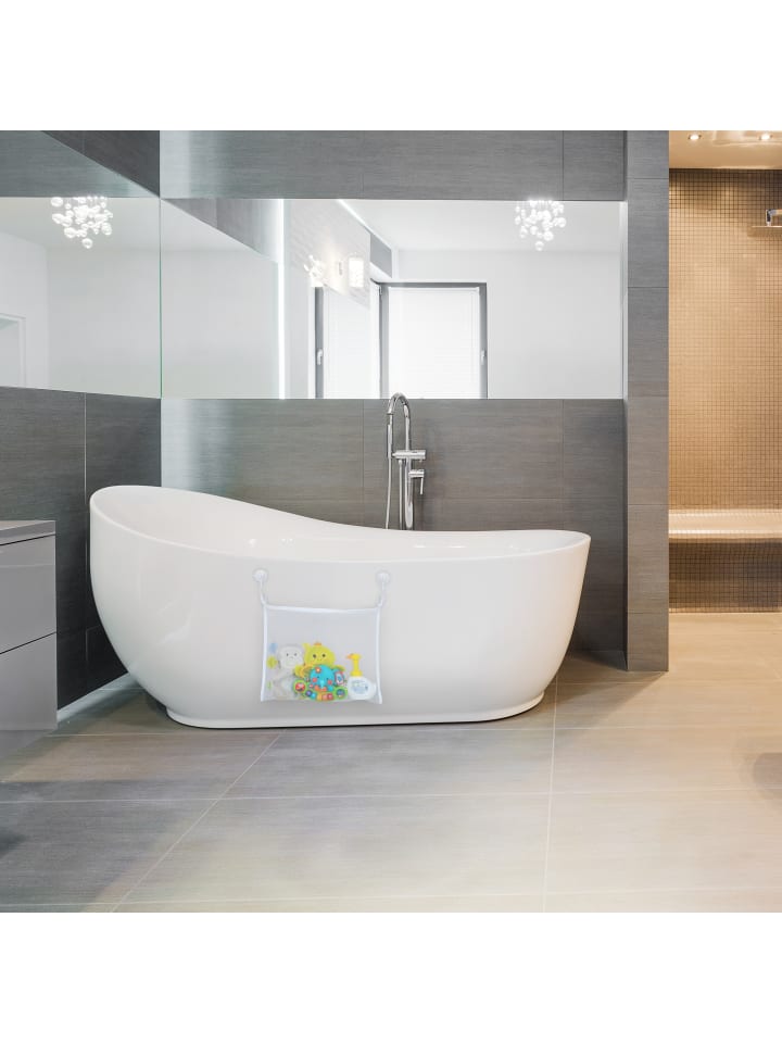 relaxdays 2 x Badespielzeug Aufbewahrung in Weiß - (B)45 x (H)35 cm günstig kaufen onesize