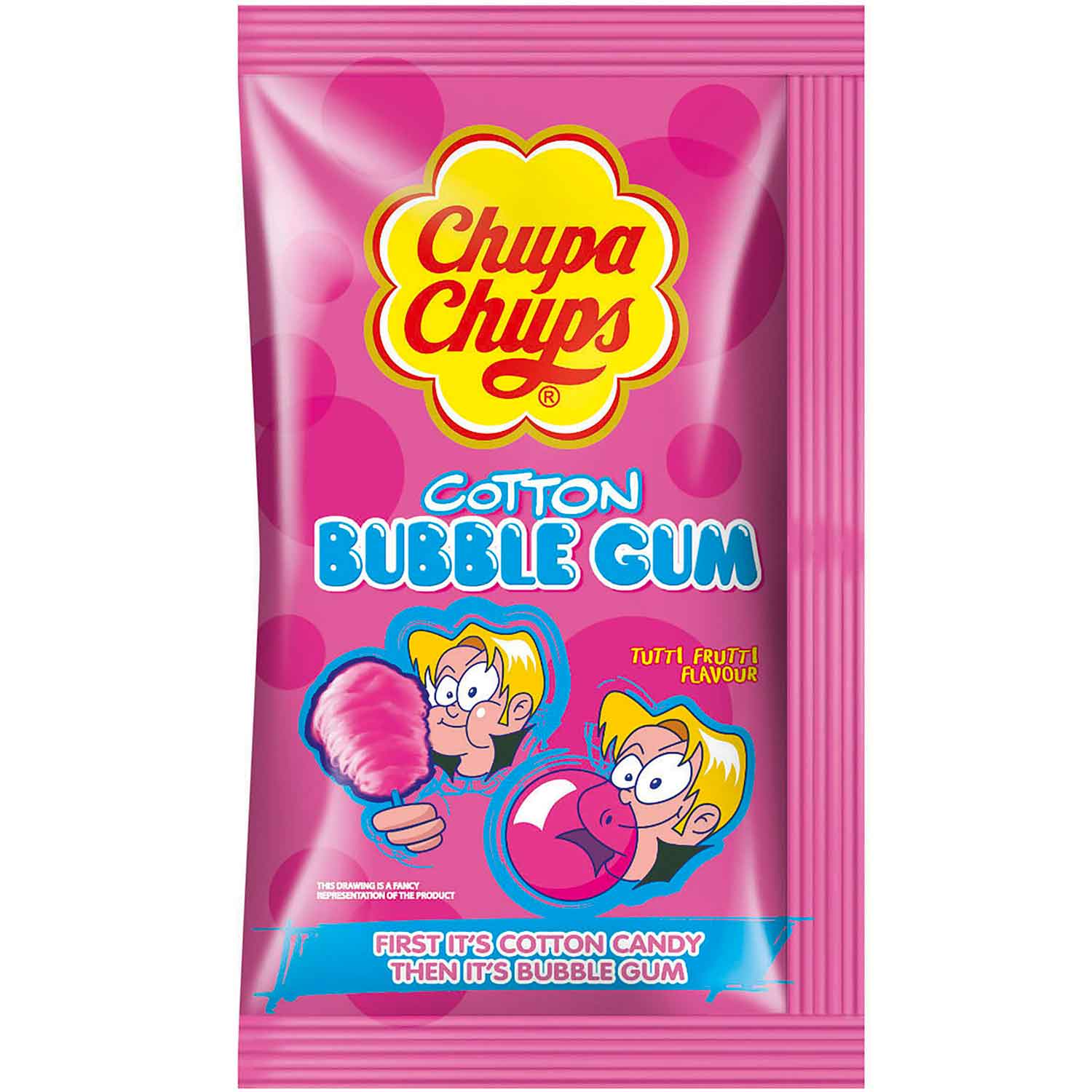 Chupa Chups Cotton Bubble Gum Tutti Frutti 14er