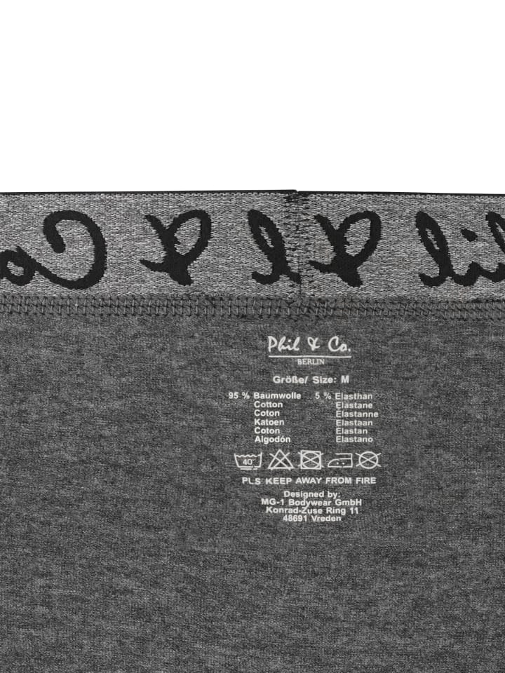 Phil & Co. Berlin  Boxer Retropants in Schwarz/Anthrazit günstig kaufen