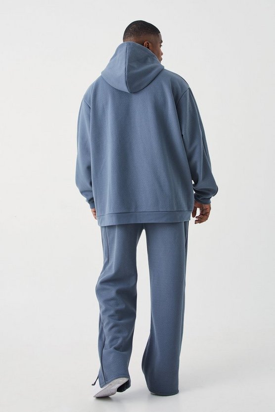 Plus strukturierter Oversize Hoodie