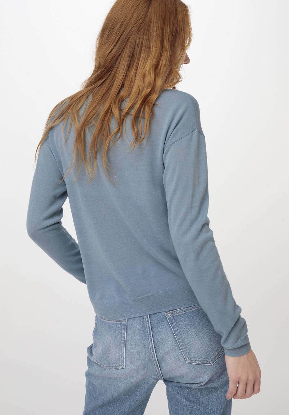 Rundhals-Pullover aus reiner Bio-Merinowolle