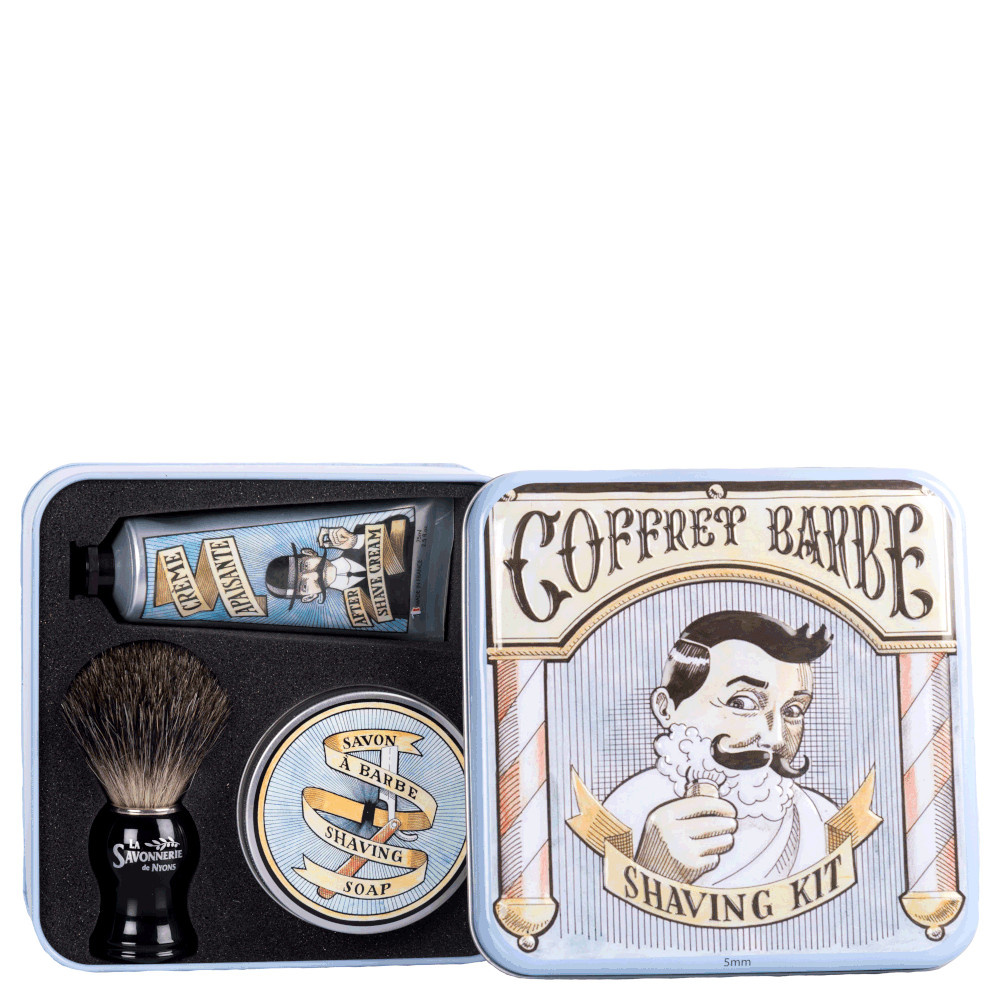 La savonnerie de nyons Kit de Rasage (Savon, Blaireau, Crème Apaisante) Kit de rasage