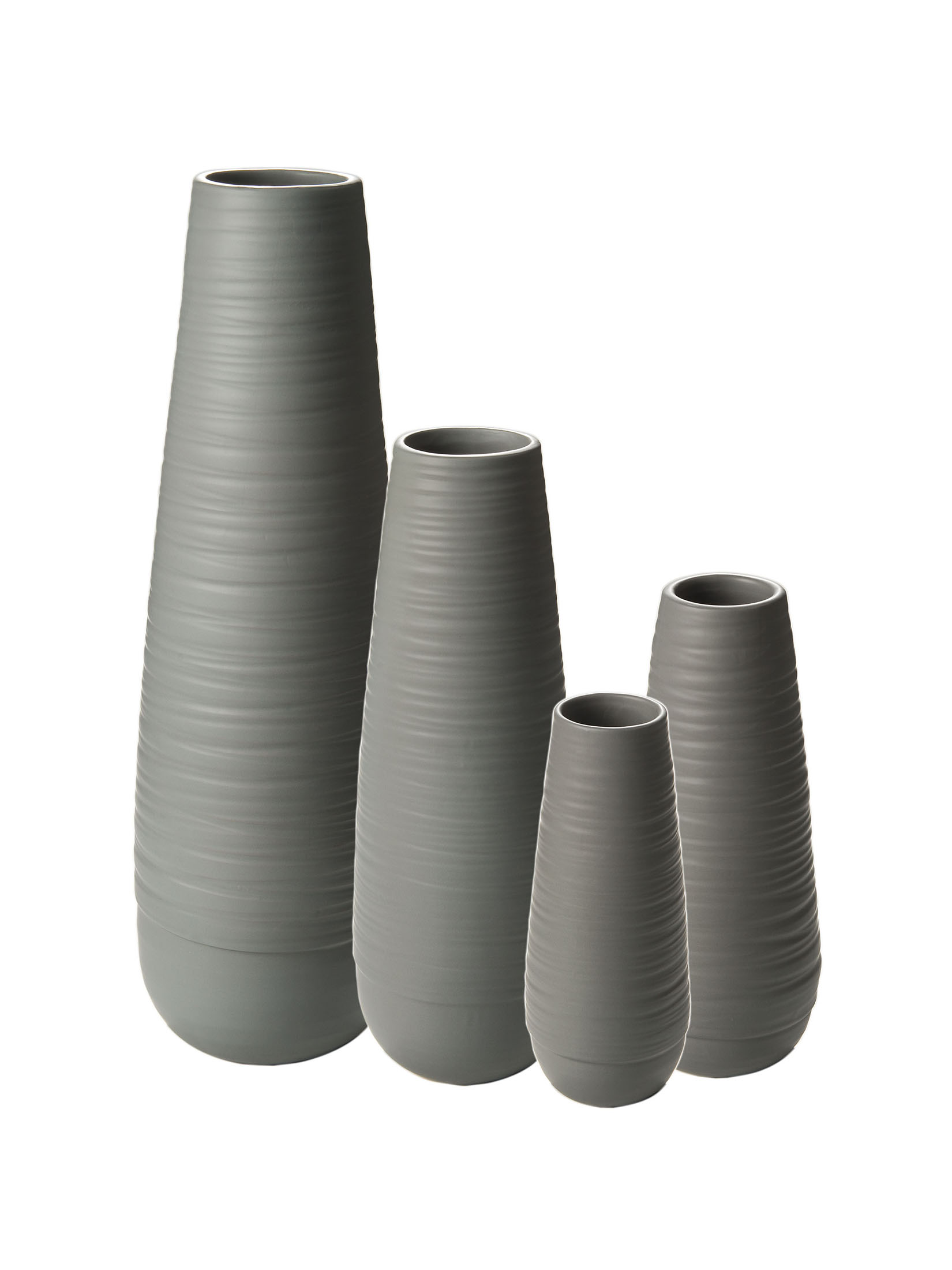 Leshan Deko-Vase, Grau