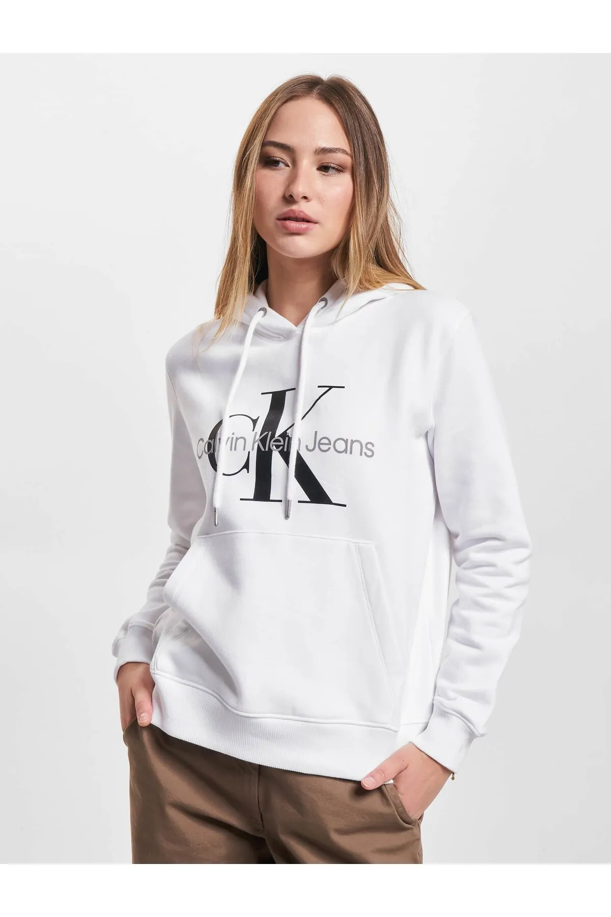 Calvin Klein  Damen Calvin Klein Jeans Kern Monogramm Hoodie