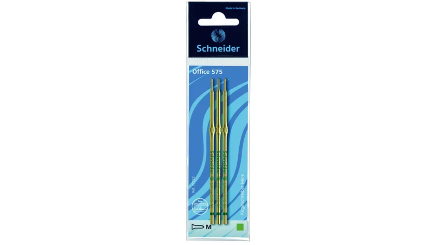 Schneider Kugelschreibermine 575 M 3Stück grün