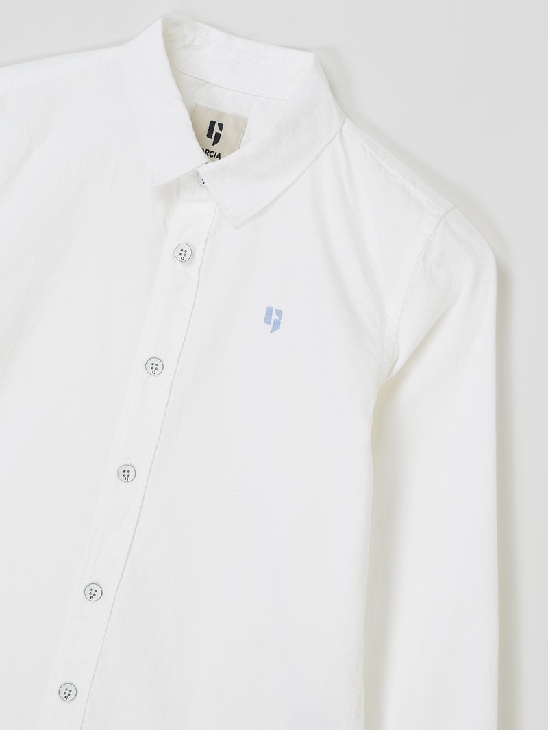 Hemd aus Baumwolle in offwhite
