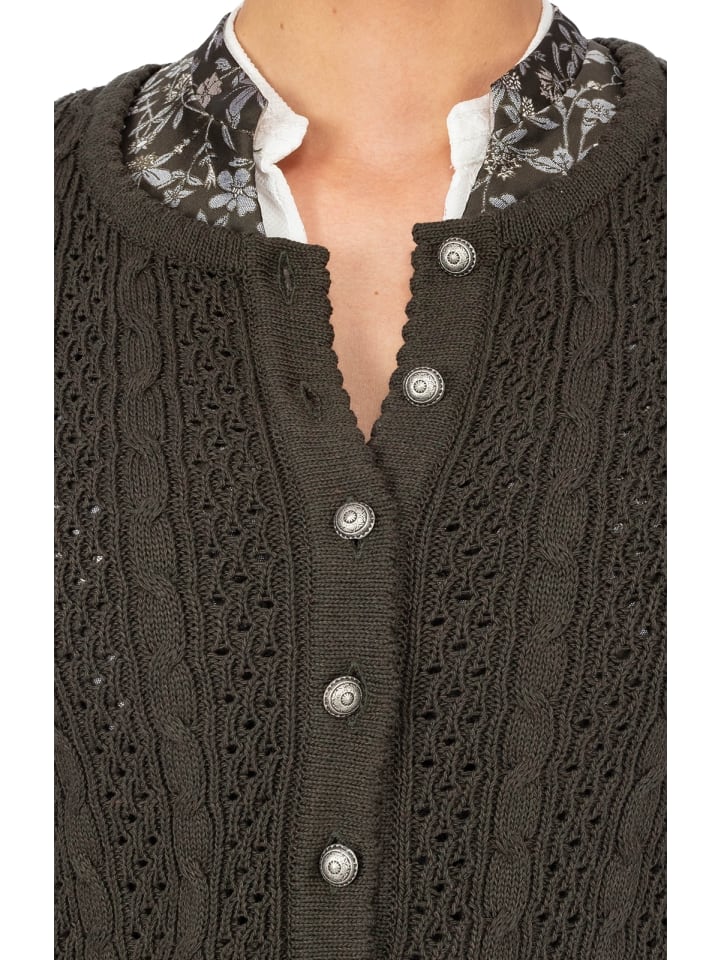 OS-Trachten Strickjacke 457005-0771 in dunkelgrün günstig kaufen