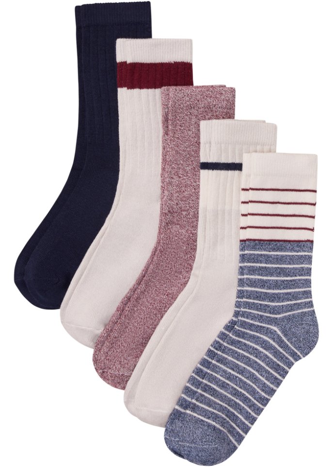 Weiche Rippsocken (5er Pack) mit Satinschleife