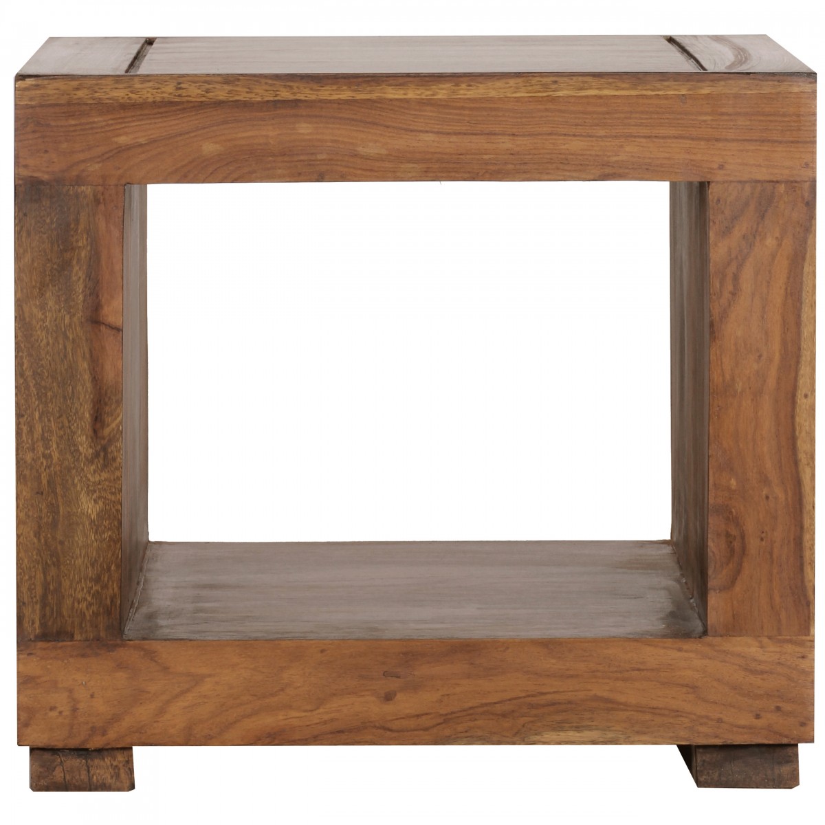 Wohnling Sheesham Couchtisch Massiv 50 x 50 cm Massivholz