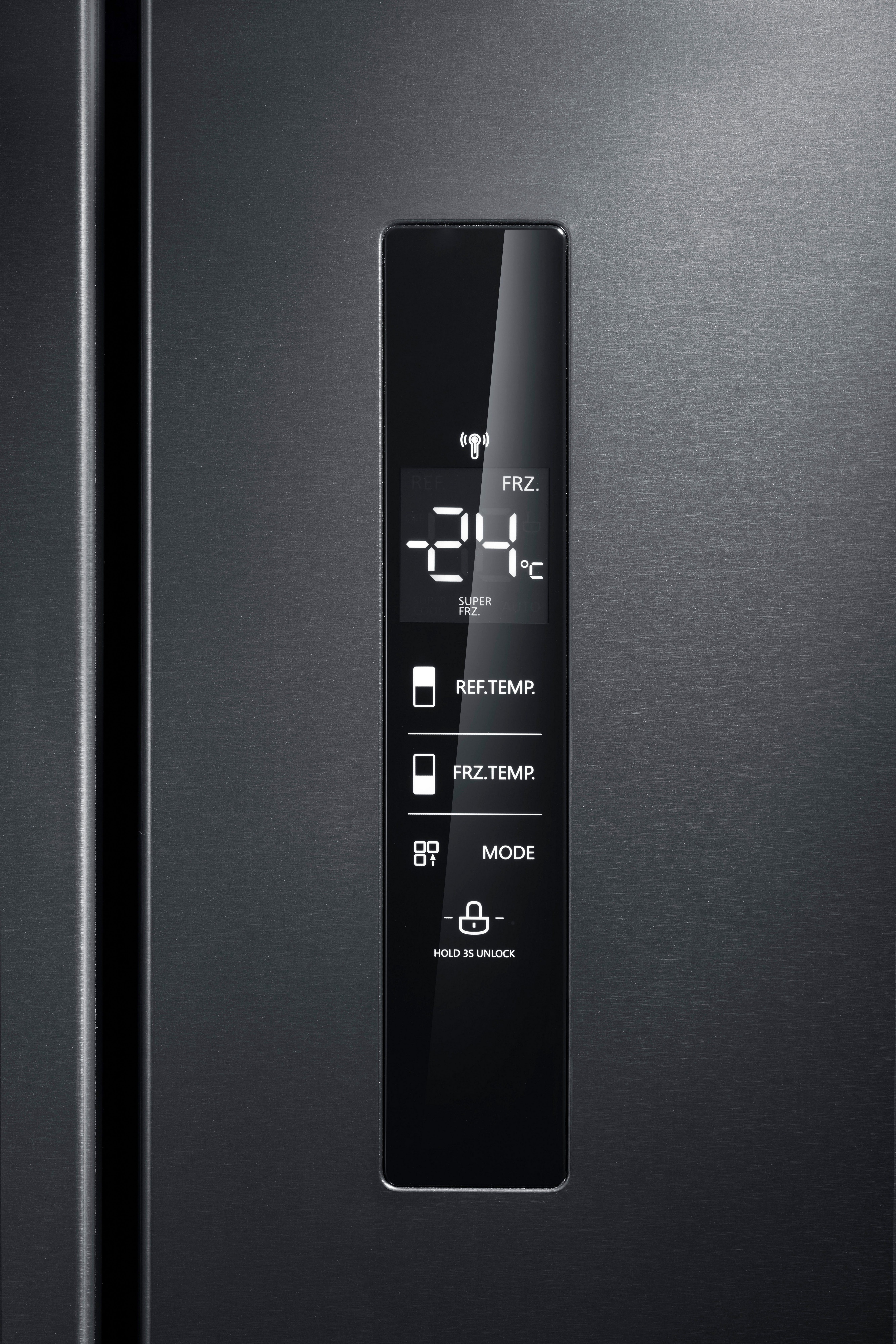 Hanseatic Multi Door HCD18983EBI, 189,8 cm hoch, 83,3 cm breit, NoFrost, FreshZone, QuickCool, Türalarm, Display