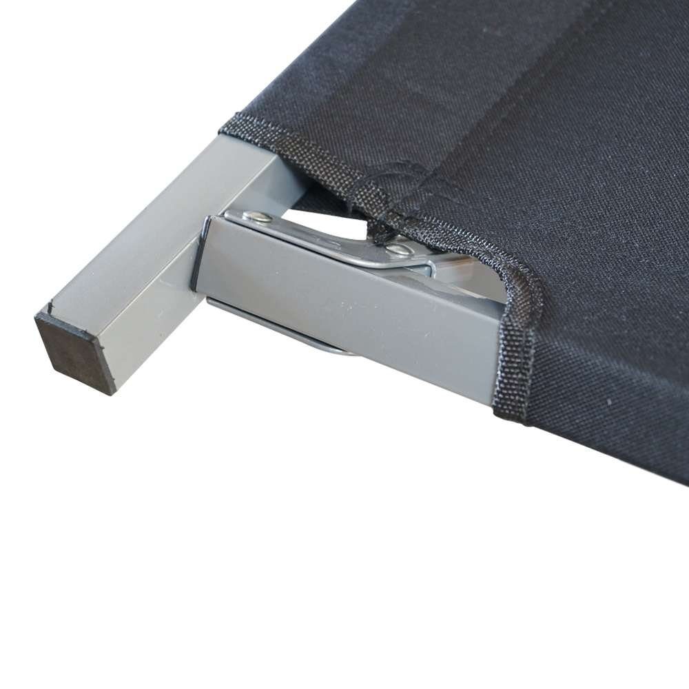 Grafner Feldbett Grafner® Feldbett klappbar Campingbett inkl. Tragetasche in schwarz inkl. Transporttasche