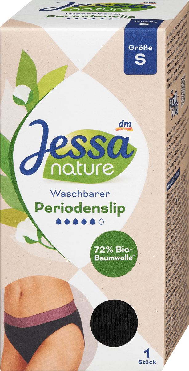 Periodenunterwäsche Slip schwarz Gr.S nature, 1 St