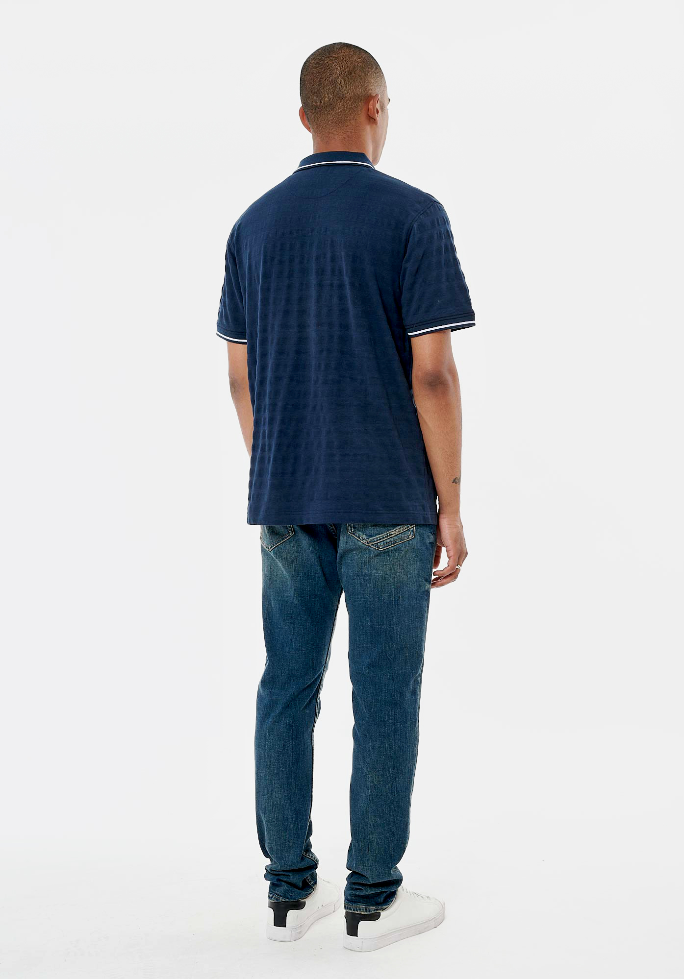 TURN   Polo bleu marine homme 100% coton