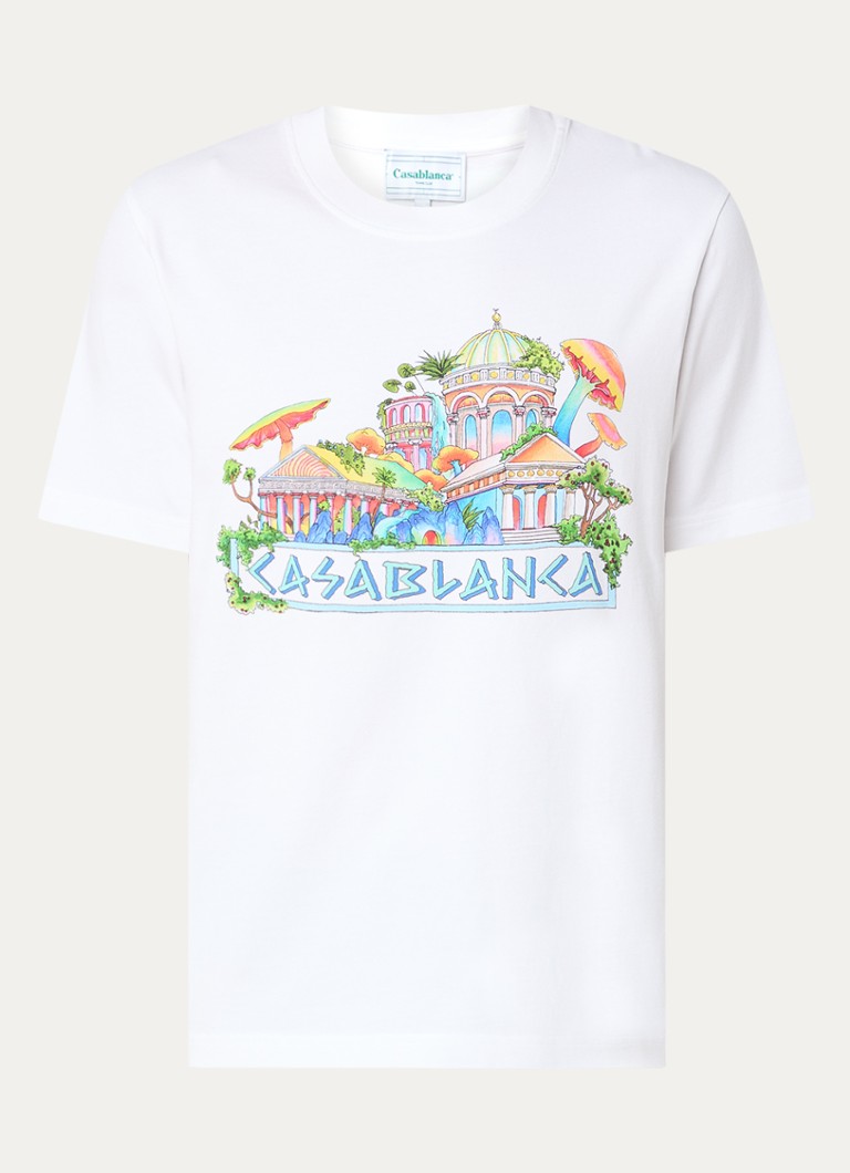 Koszulka Casablanca z organicznej bawełny z nadrukowanym logo
