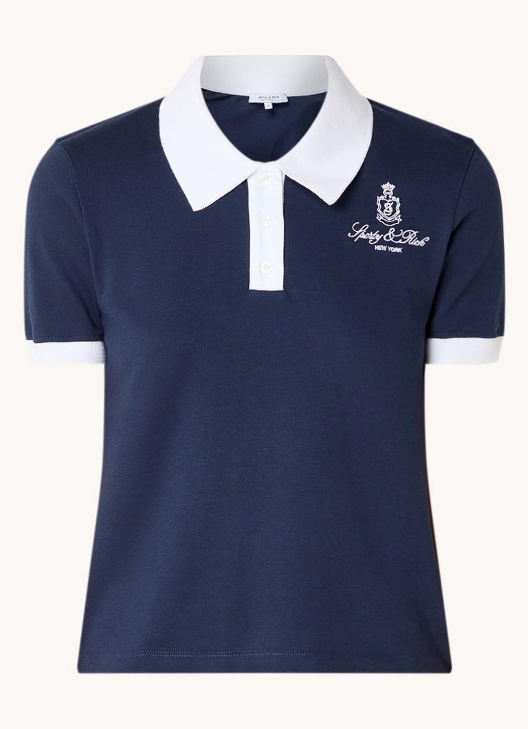 Tricou polo Vendome, sport și elegant, confecționat din material matlasat de bumbac cu logo.