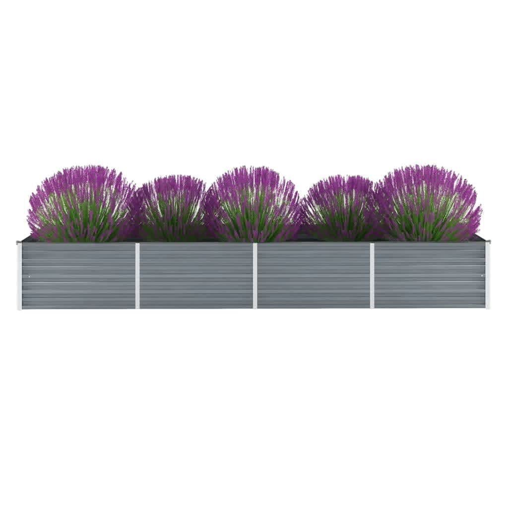 furnicato Hochbeet Garten-Verzinkter Stahl 320x80x45 cm Grau