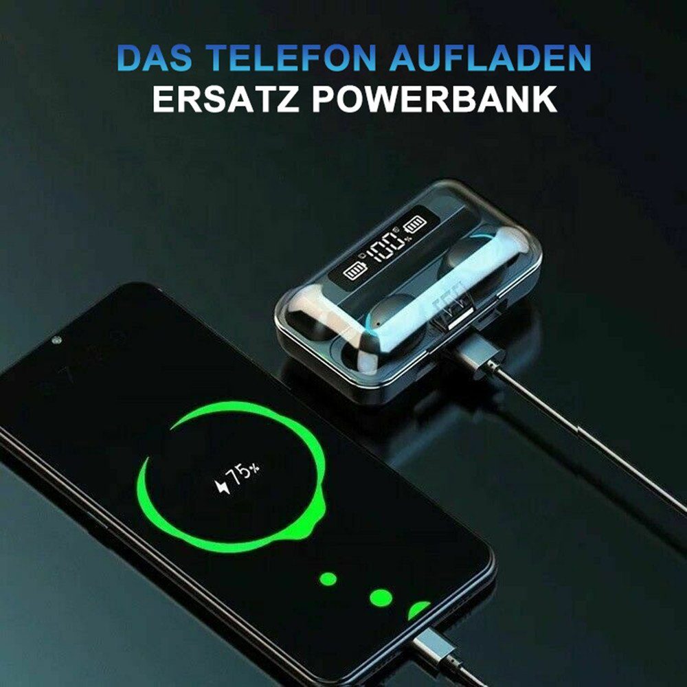 MOOHO True Wireless In-Ear-Kopfhörer mit LED Anzeige Bluetooth-Kopfhörer (Immersiver HiFi Earbuds, Siri, Voice Assistant, Rauschunterdrückung, Bluetooth, Kabellos Ohrhörer)