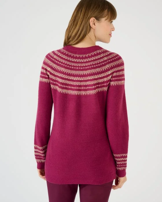 Pull jacquard brillant