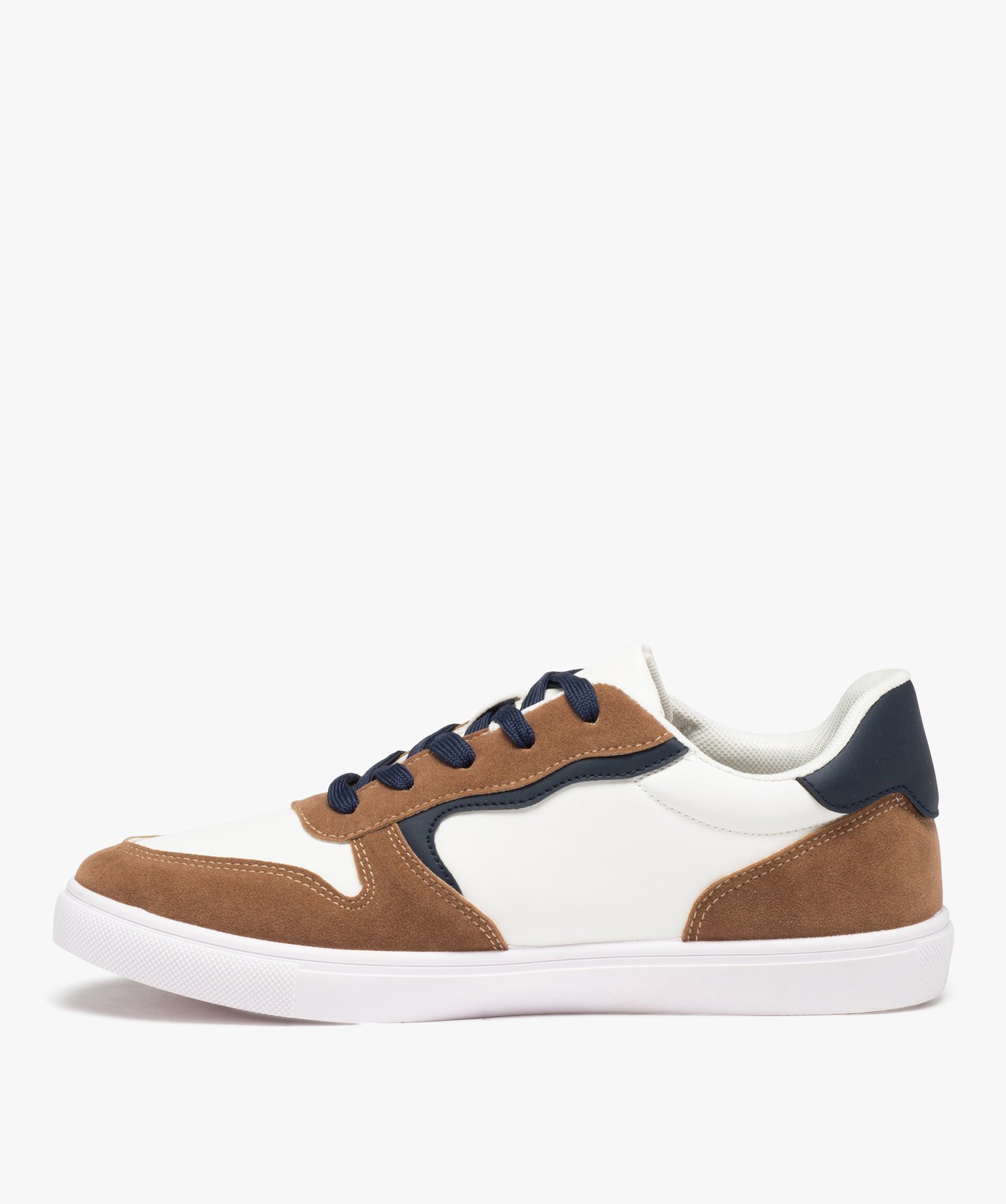 Tennis multi-matières fermeture lacets homme blanc | GEMO