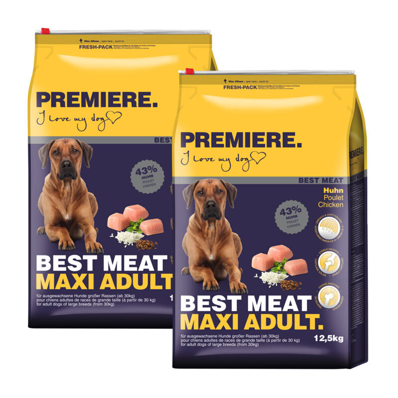 PREMIERE Hundetrockenfutter PREMIERE Best Meat Maxi Adult 2x12,5 kg