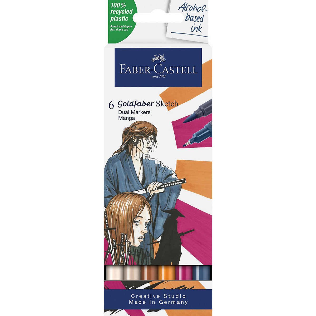 Sketch Marker Goldfaber Manga, 6 Farben