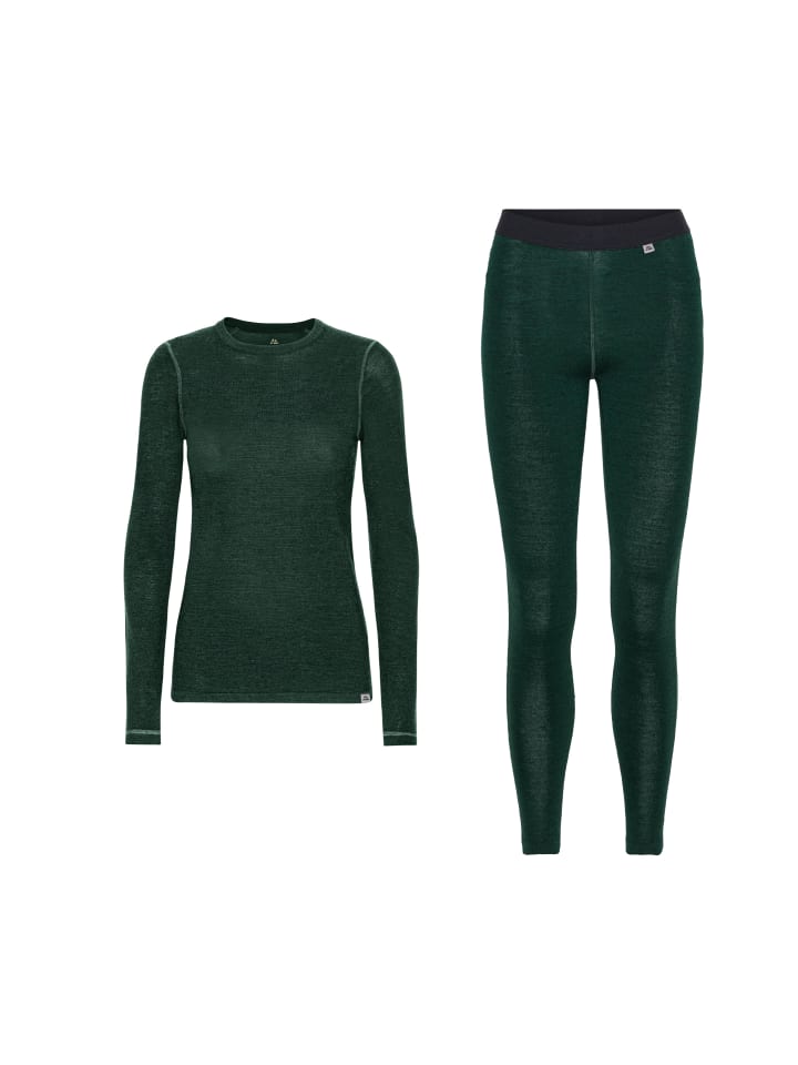 DANISH ENDURANCE Baselayer-Set Merino Baselayer in dark green günstig kaufen