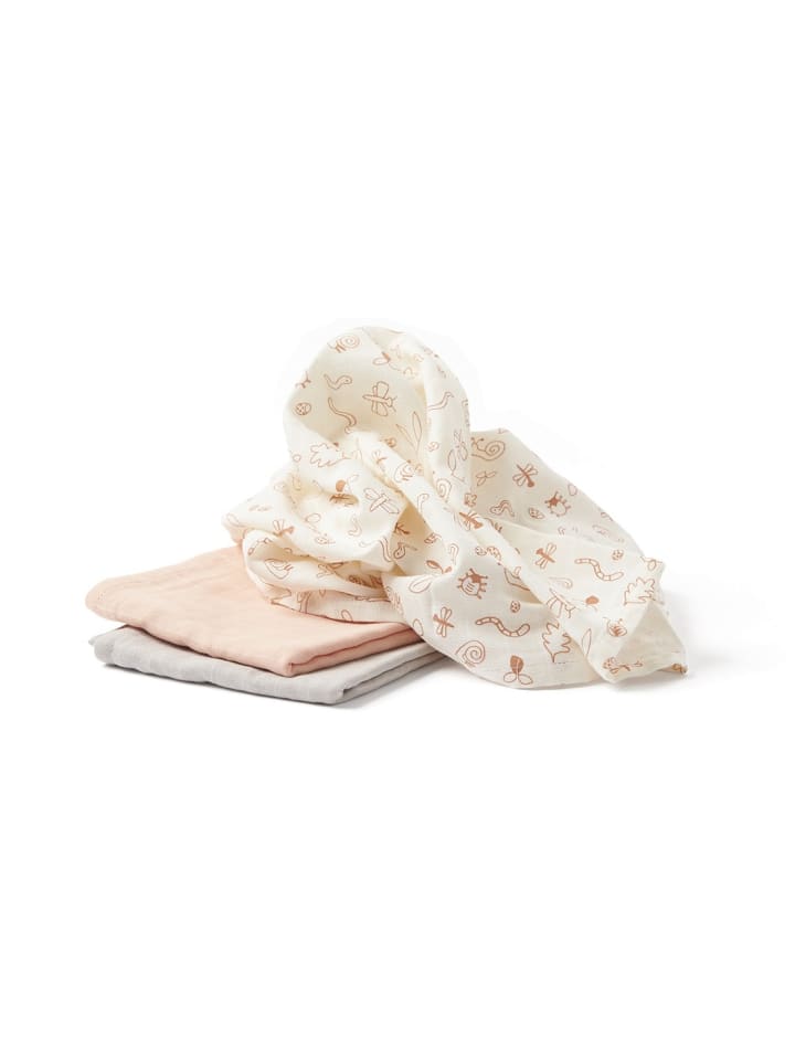 Kids Concept Muslindecken 3er-Set in Rosa ab 0 Monate günstig kaufen onesize