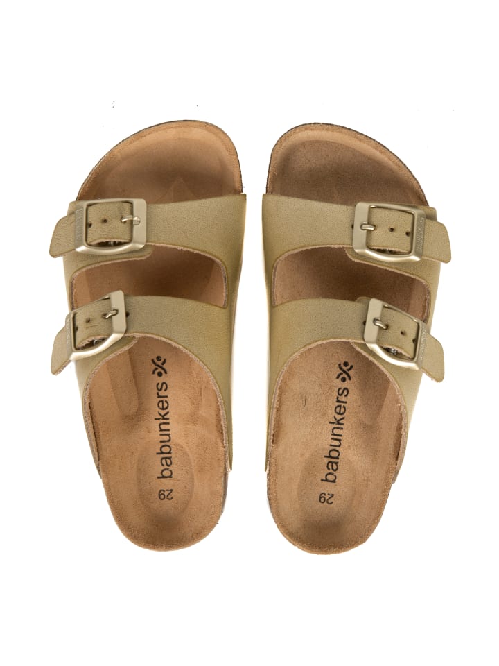 babunkers Pantoletten  in beige günstig kaufen