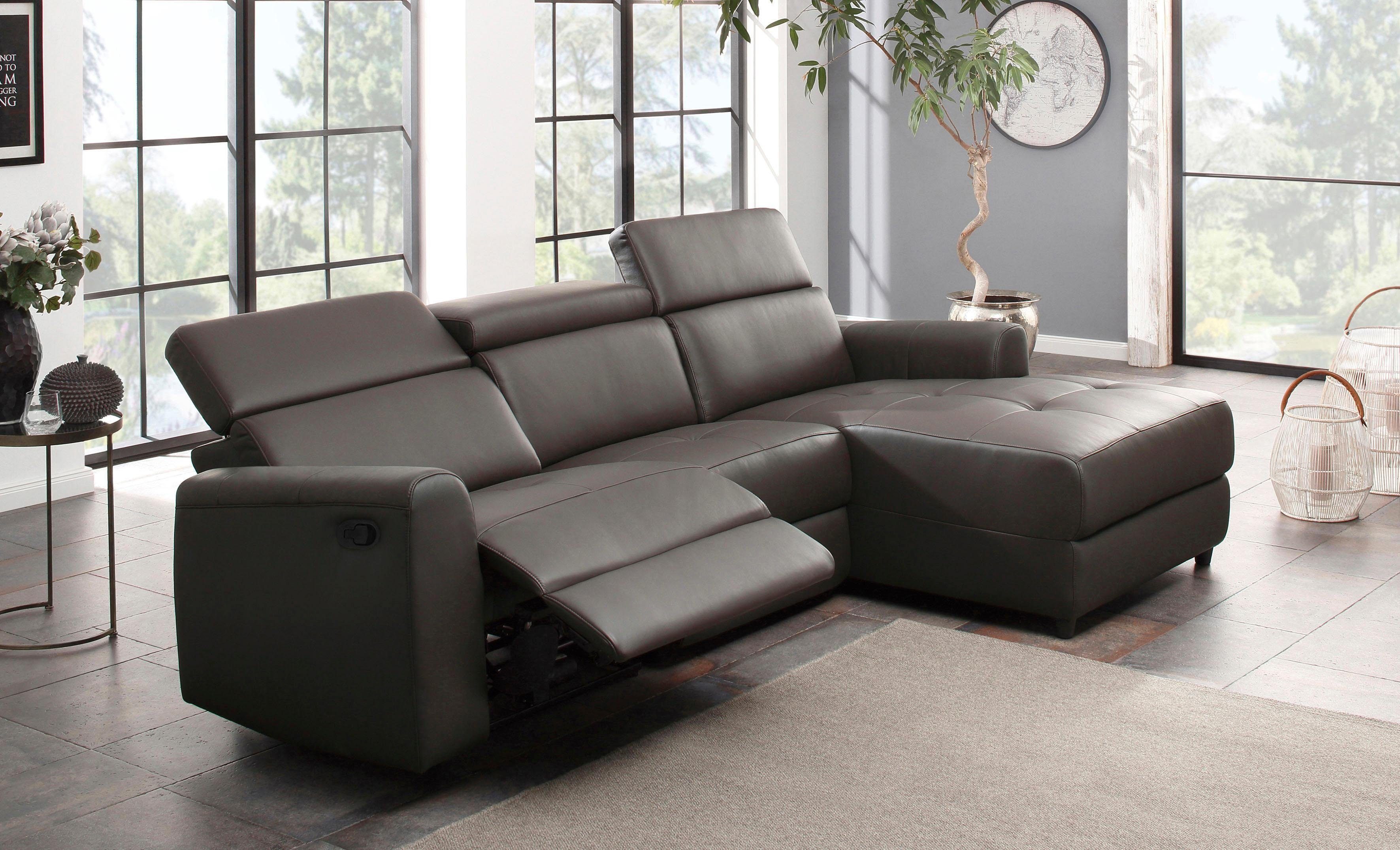 Home affaire Ecksofa Sentrano, auch mit elektrischer Funktion mit USB-Anschluß, in 4 Bezugsvarianten