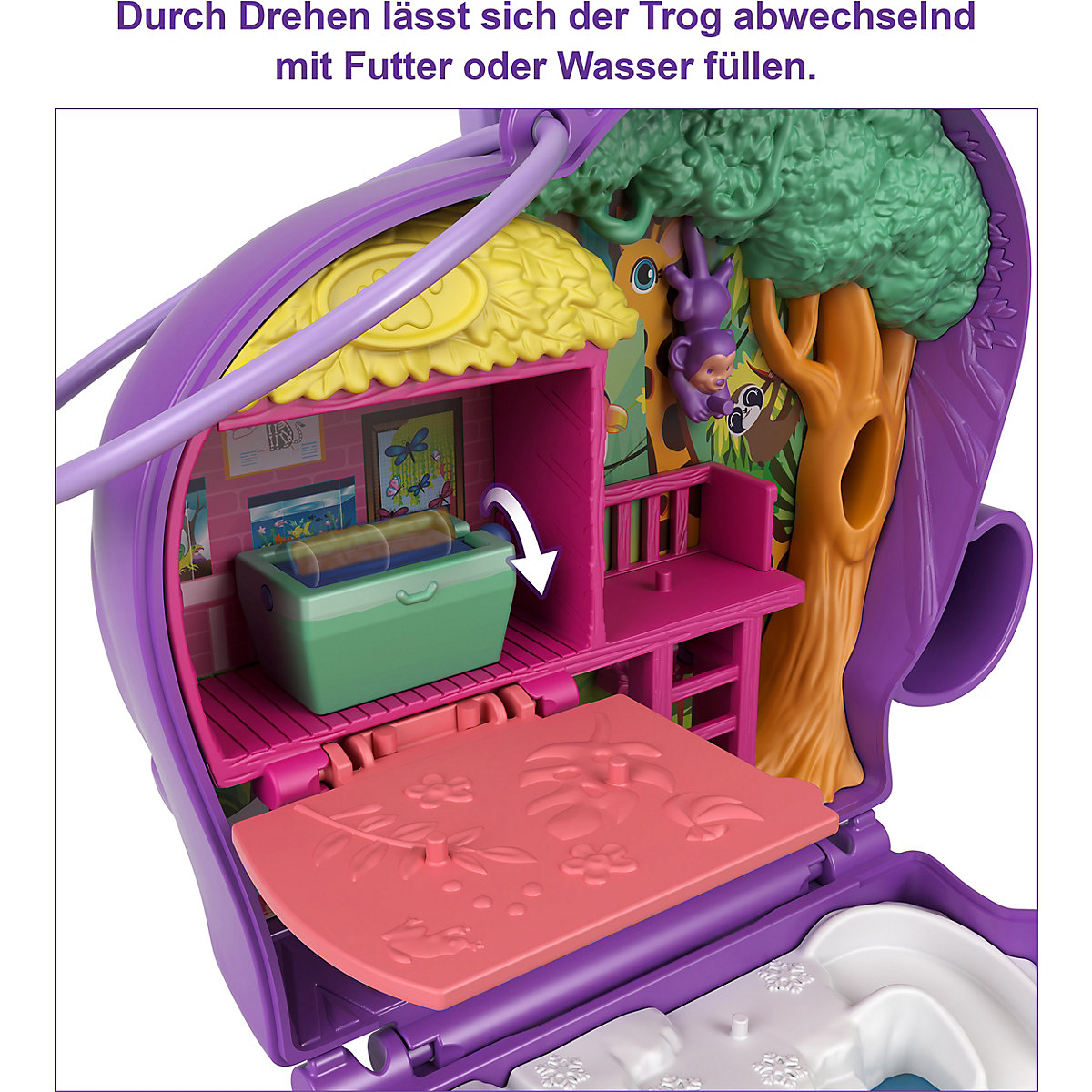 Polly Pocket Elefantenabenteuer Schatulle mit 2 Puppen und 5 Überraschungen