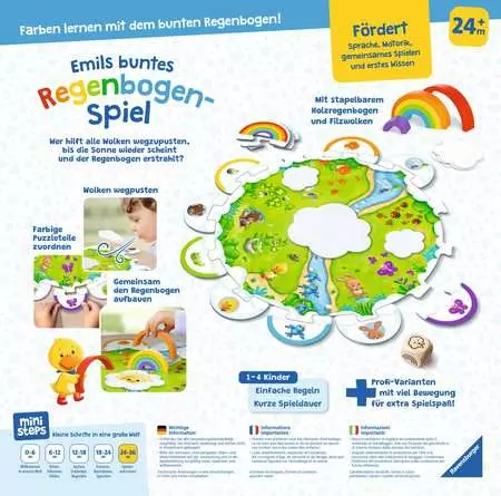 ministeps: Emils buntes Regenbogen-Spiel - Kinderspiel ab [age] Jahren