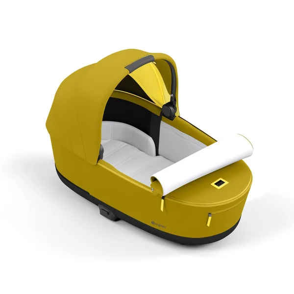 Cybex Priam V4 stroller set mustard yellow, frame chrome black