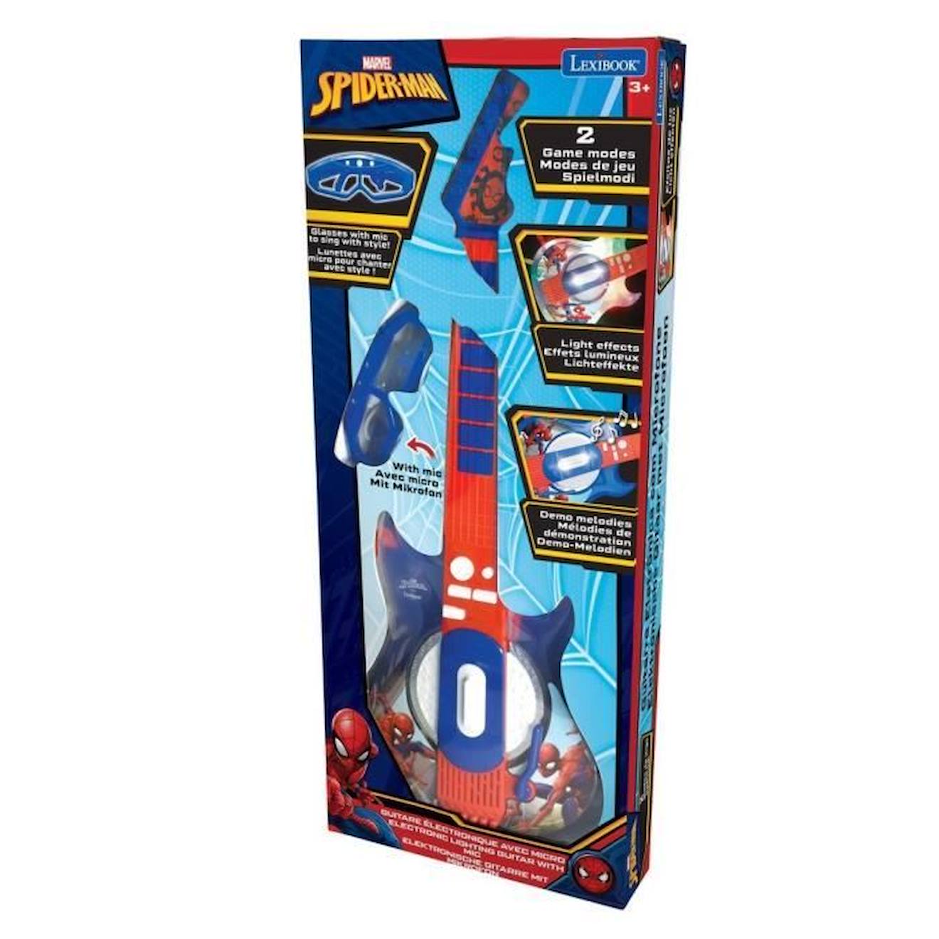Cette guitare électronique Spider-Man est parfaite pour devenir une star du rock'n roll ! bleu