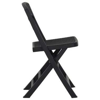 vidaXL Gartenstuhl Klappbare Gartenstühle 4 Stk. PP Anthrazit (4 St)