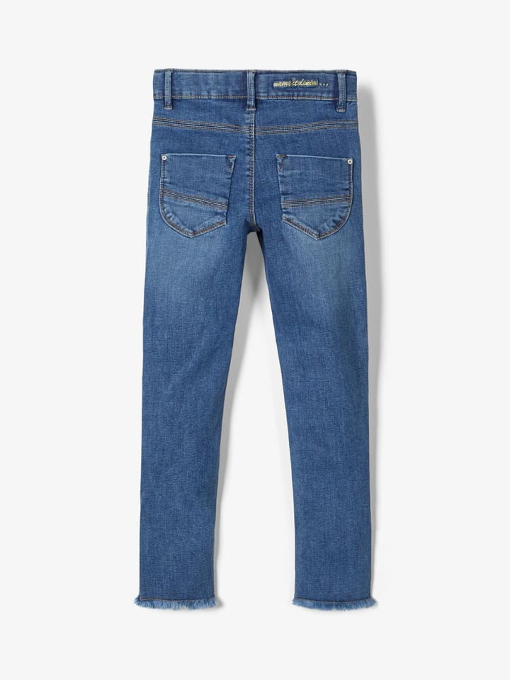 name it Mädchen Cropped Stretch-Jeans in Blau günstig kaufen