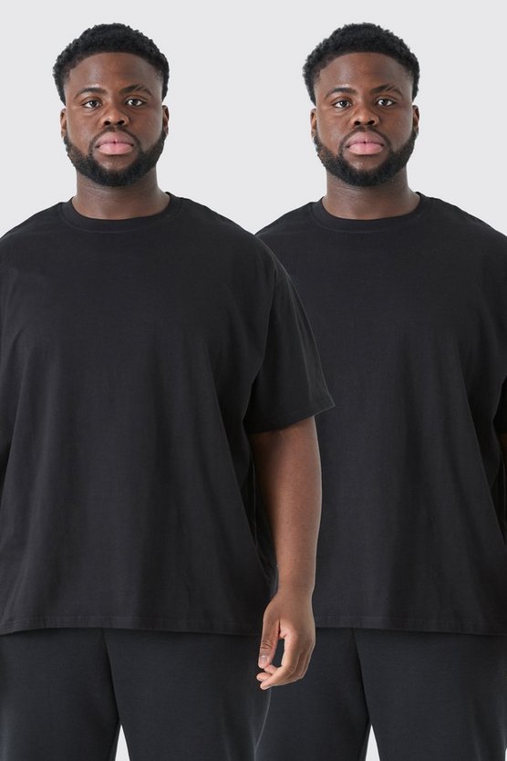 Plus 2er-Pack Oversize T-Shirts