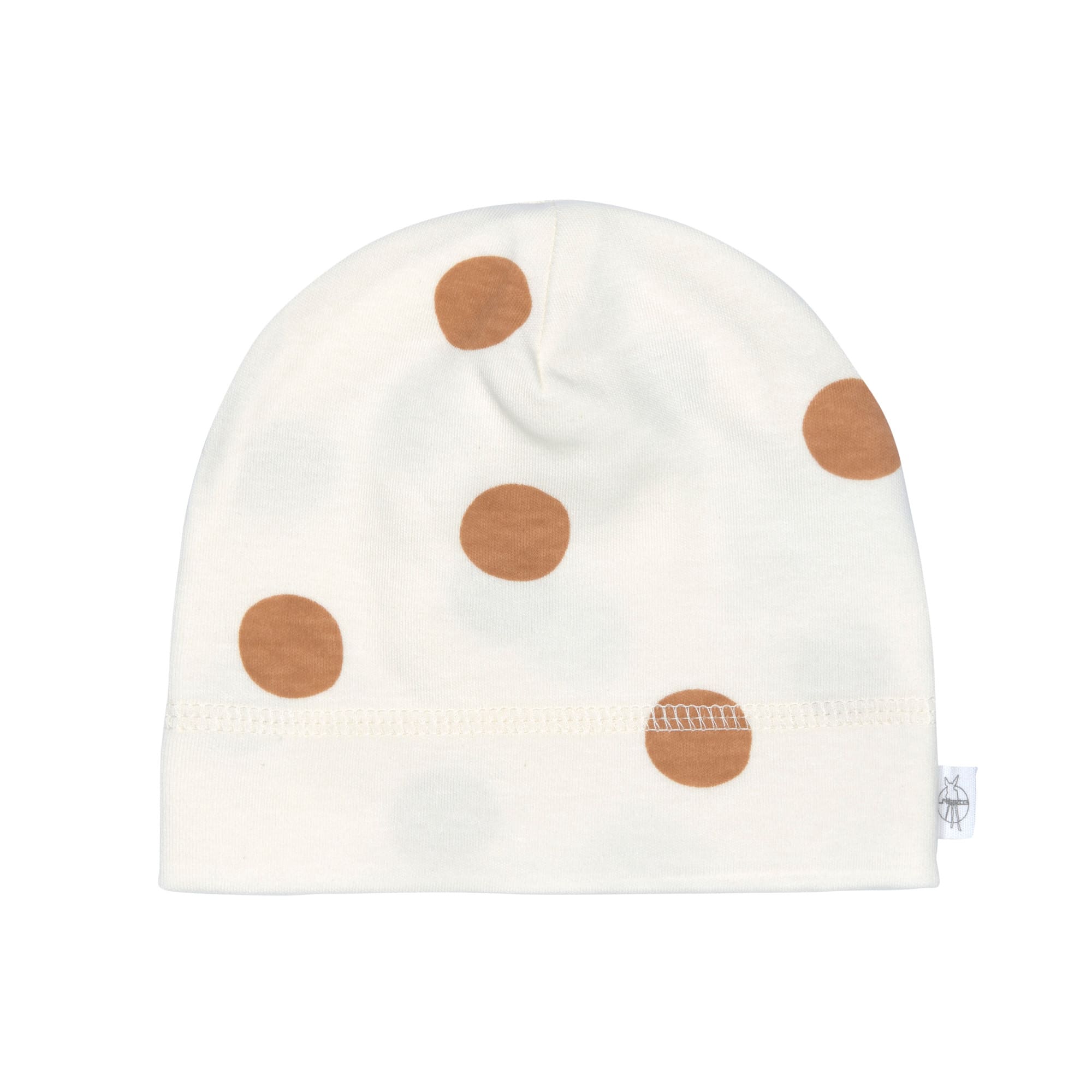 Beanie Baby - Bio Baumwolle, große Punkte, Beige