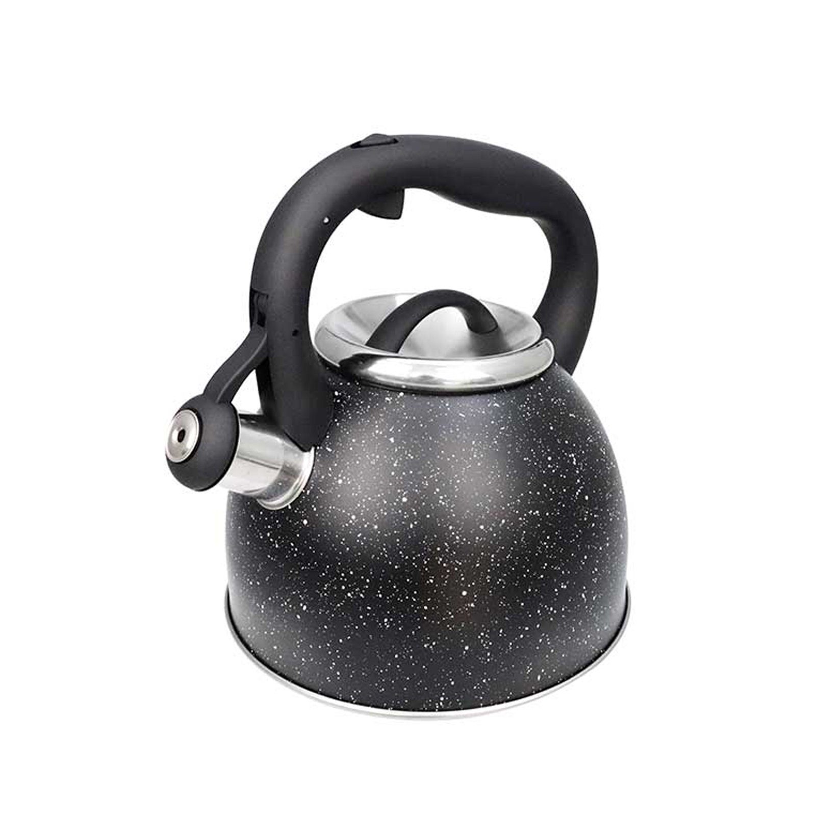 Neuetischkultur Wasserkessel Flötenkessel 2,5 Liter Marble Black, Edelstahl (Stück, 1-tlg), Wasserkessel Induktion