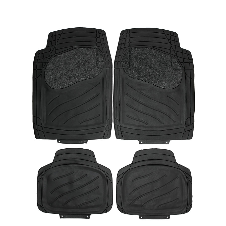 Norauto Universal Gummi-Fußmatten "Monaco" im 4-teiligem Set, schwarz - ATU
