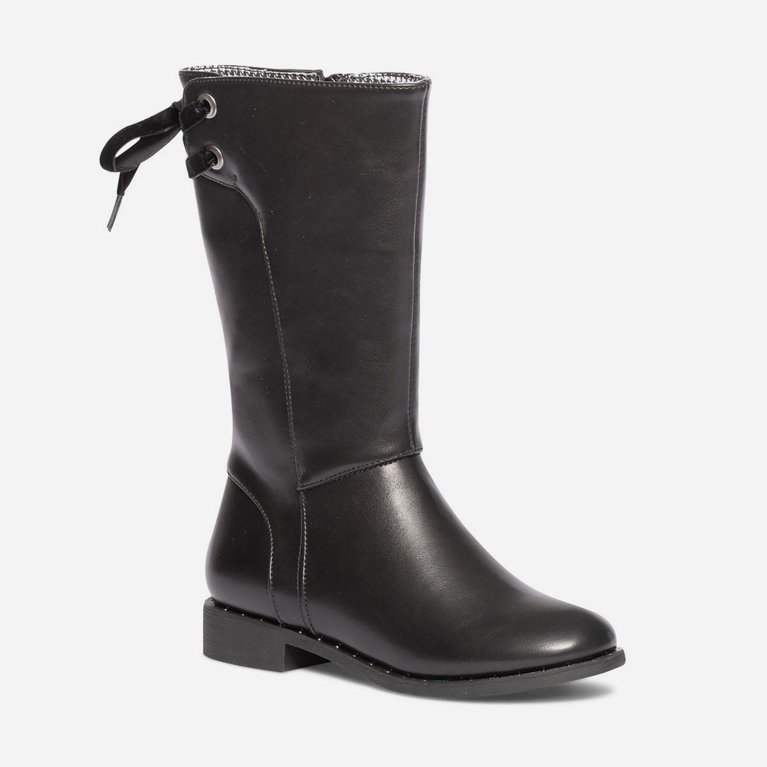 Botte noire avec ruban velours