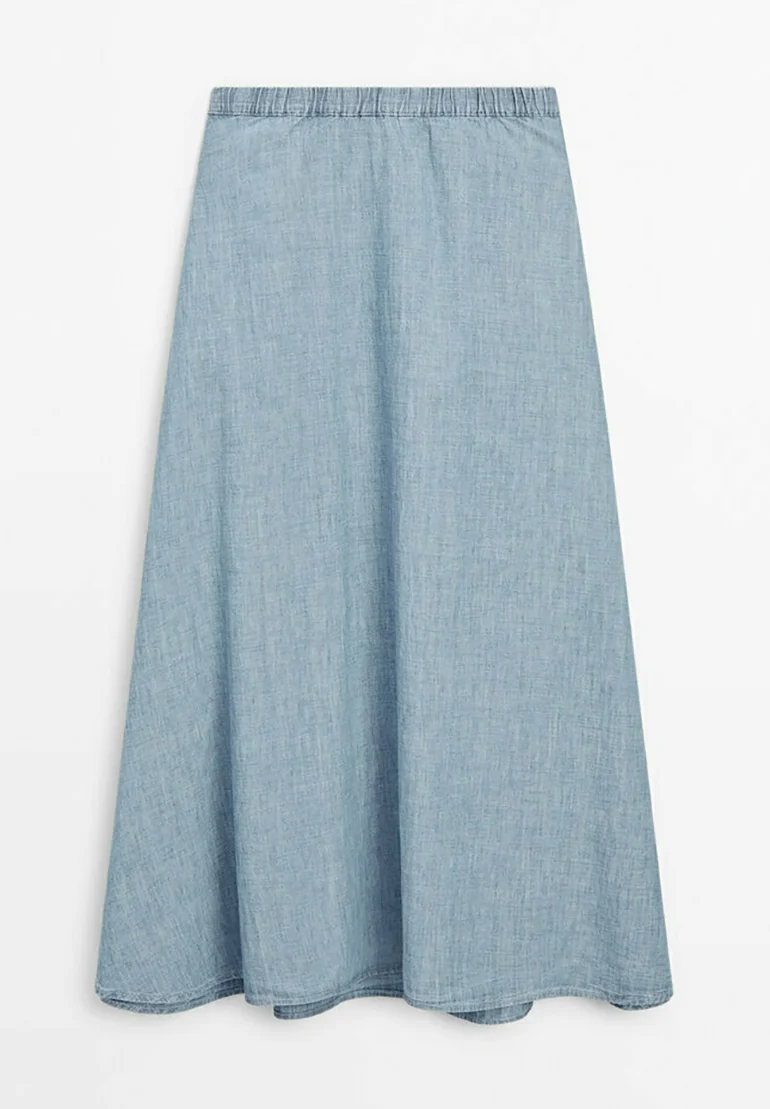 Massimo Dutti CON CINTURA ELÁSTICA - Falda acampanada