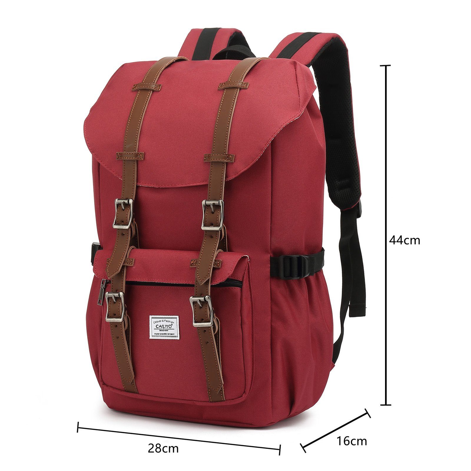 TAN.TOMI Schulrucksack TAN.TOMI Tagesrucksack Schulrucksack Groß Damen Herren Freizeitrucksack im Retro Design Reiserucksack mit 15