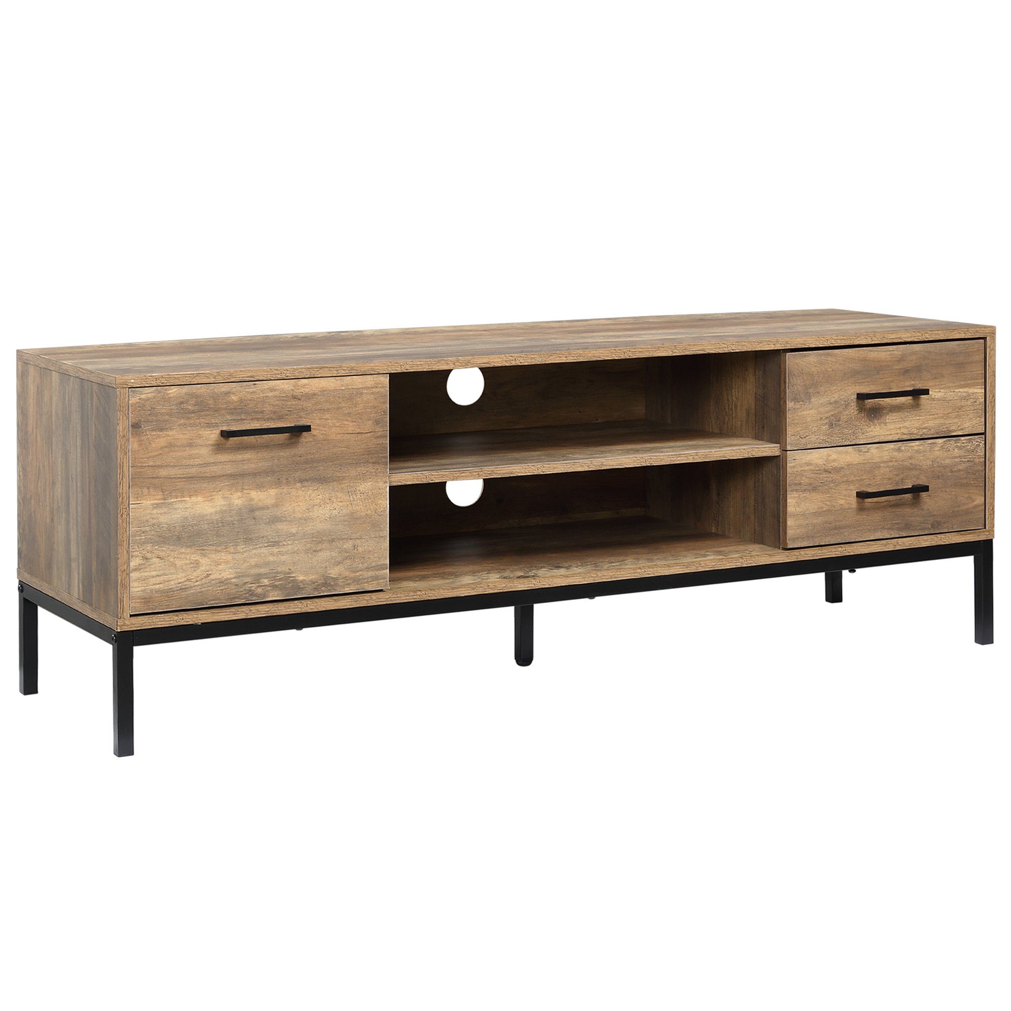 HOMCOM TV-Board TV-Schrank, TV Kommode für TV-Geräte bis zu 50 Zoll (Fernsehschrank, 1 St., TV Board), TV Bank mit Kabelöffnung