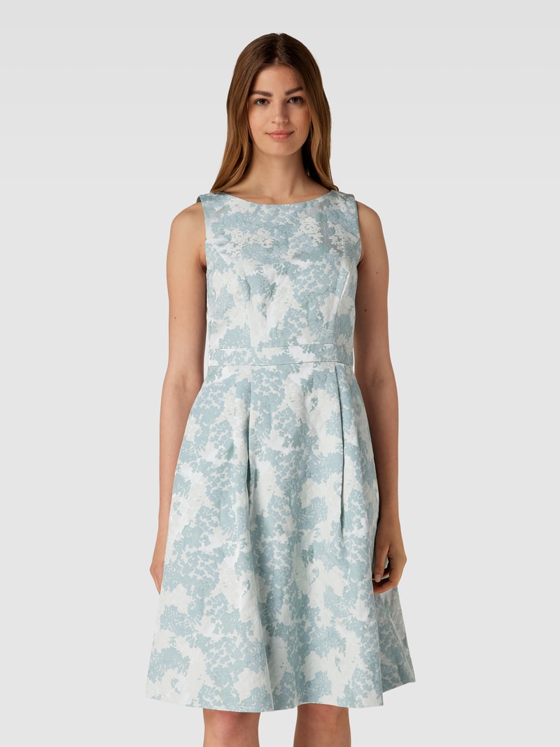 Cocktailkleid mit Allover-Muster in schilf