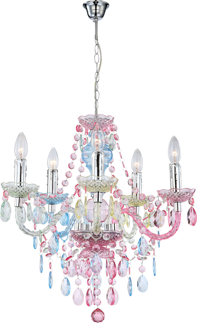 Globo Lighting - NEVADA - Luster Metall verchromt, 5x E14